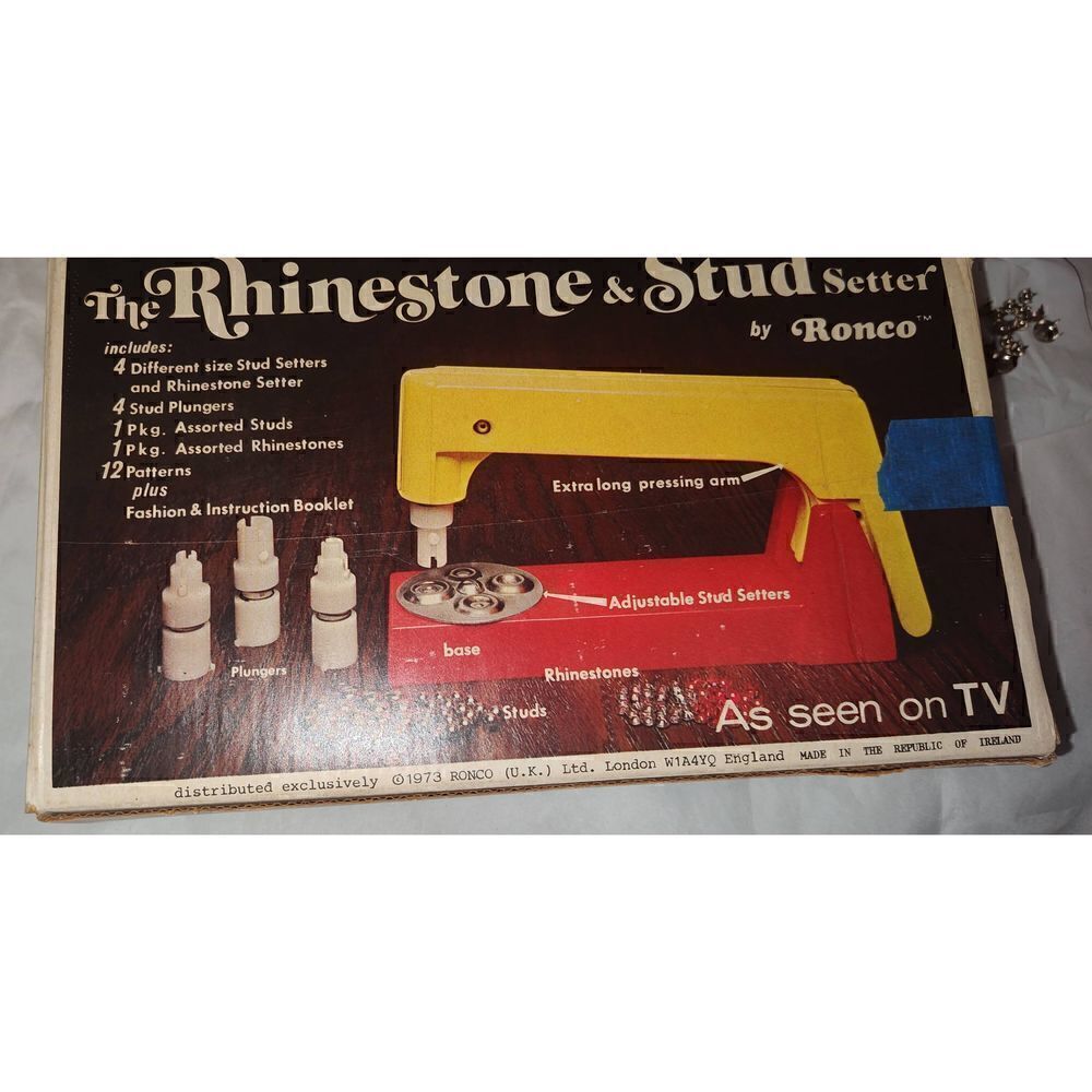 RONCO Vintage 1974 The Rhinestone and Stud Setter  Original Box. Some usage. Box